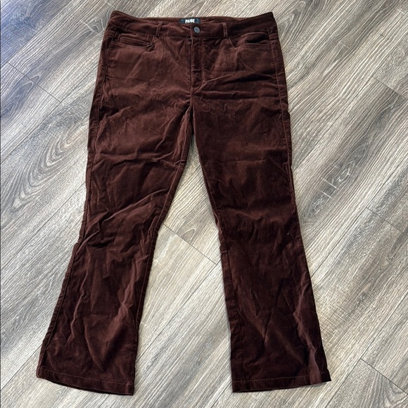 PAIGE Chickort Coffee Velvet Pants Size 31 - Picture 1 of 6